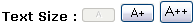 Accessibility : size change buttons