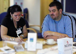 Lynne Thompson advising one of our members