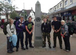 Sean Robertson (3rd from left) and friends