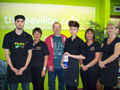 The Pavilion staff with Shaun, Maria and Louise